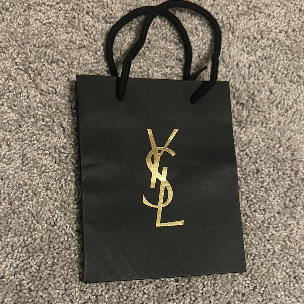 YSL Black and Gold Gift Bag